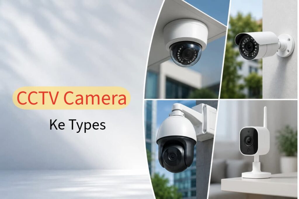 Dome, bullet, PTZ aur wireless CCTV camera ke types