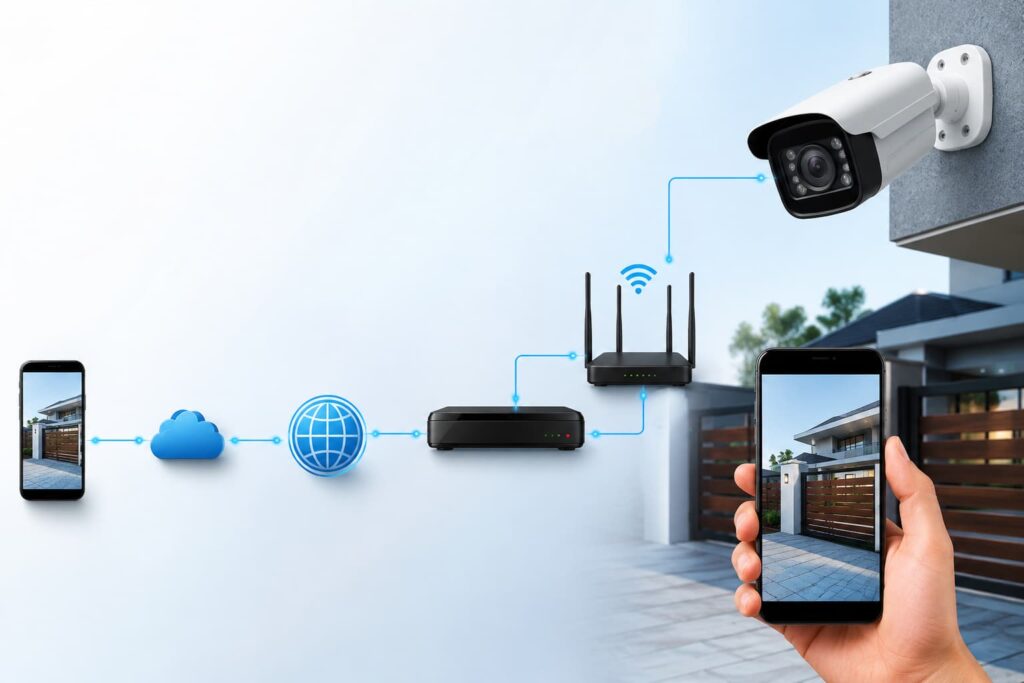 wireless cctv camera working process diagram