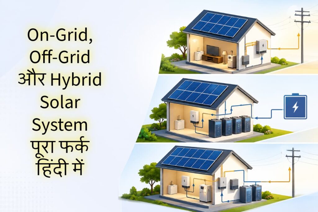 On-Grid vs Off-Grid vs Hybrid Solar System