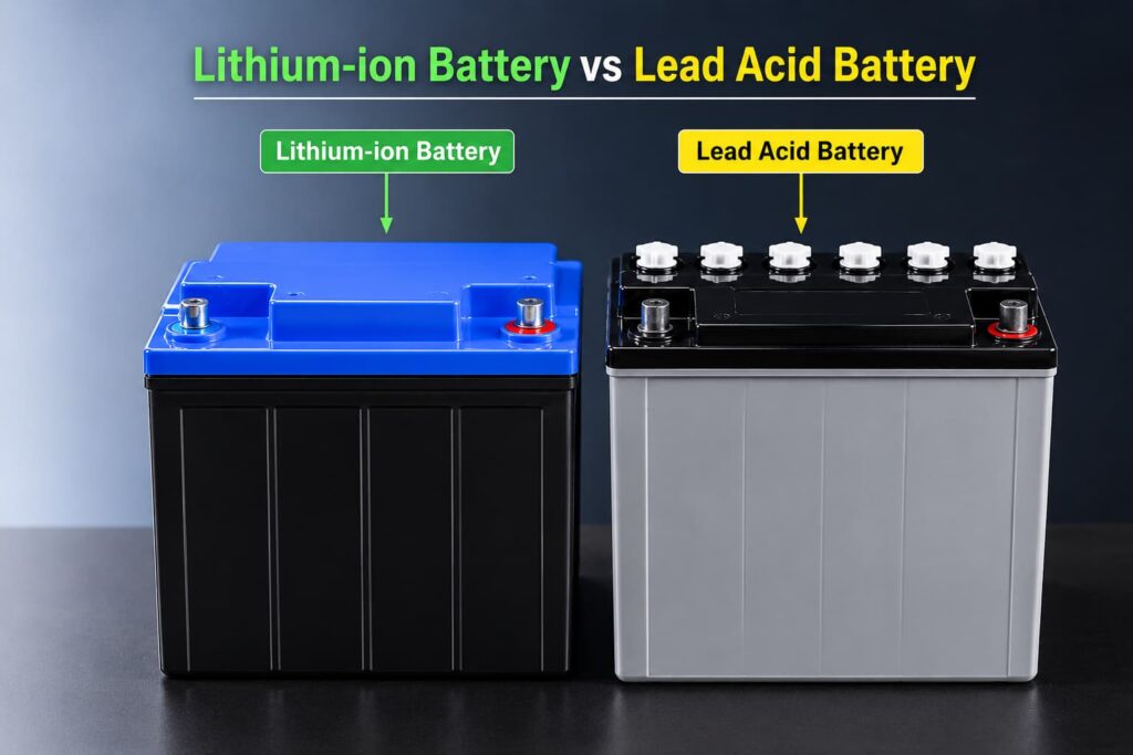 lithium ion vs lead acid battery comparison hindi