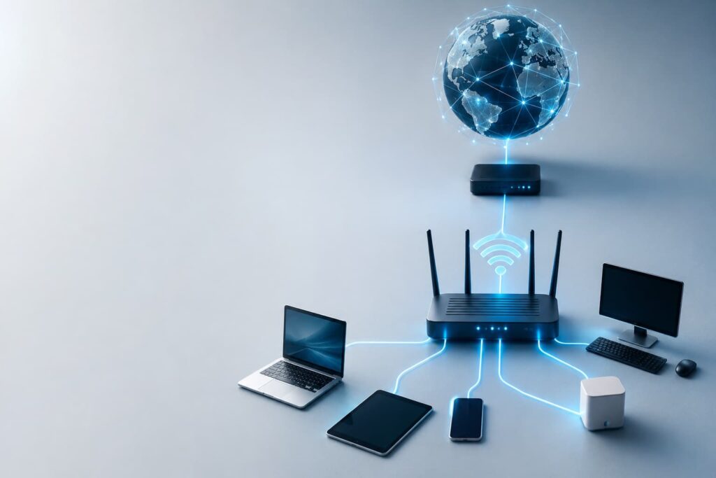 wifi router working process diagram